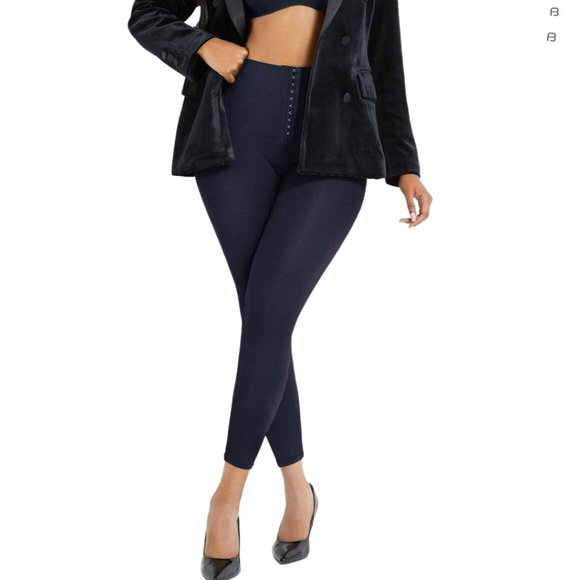 Dark Blue Classic Waist-Training Leggings - Picture 5 of 6